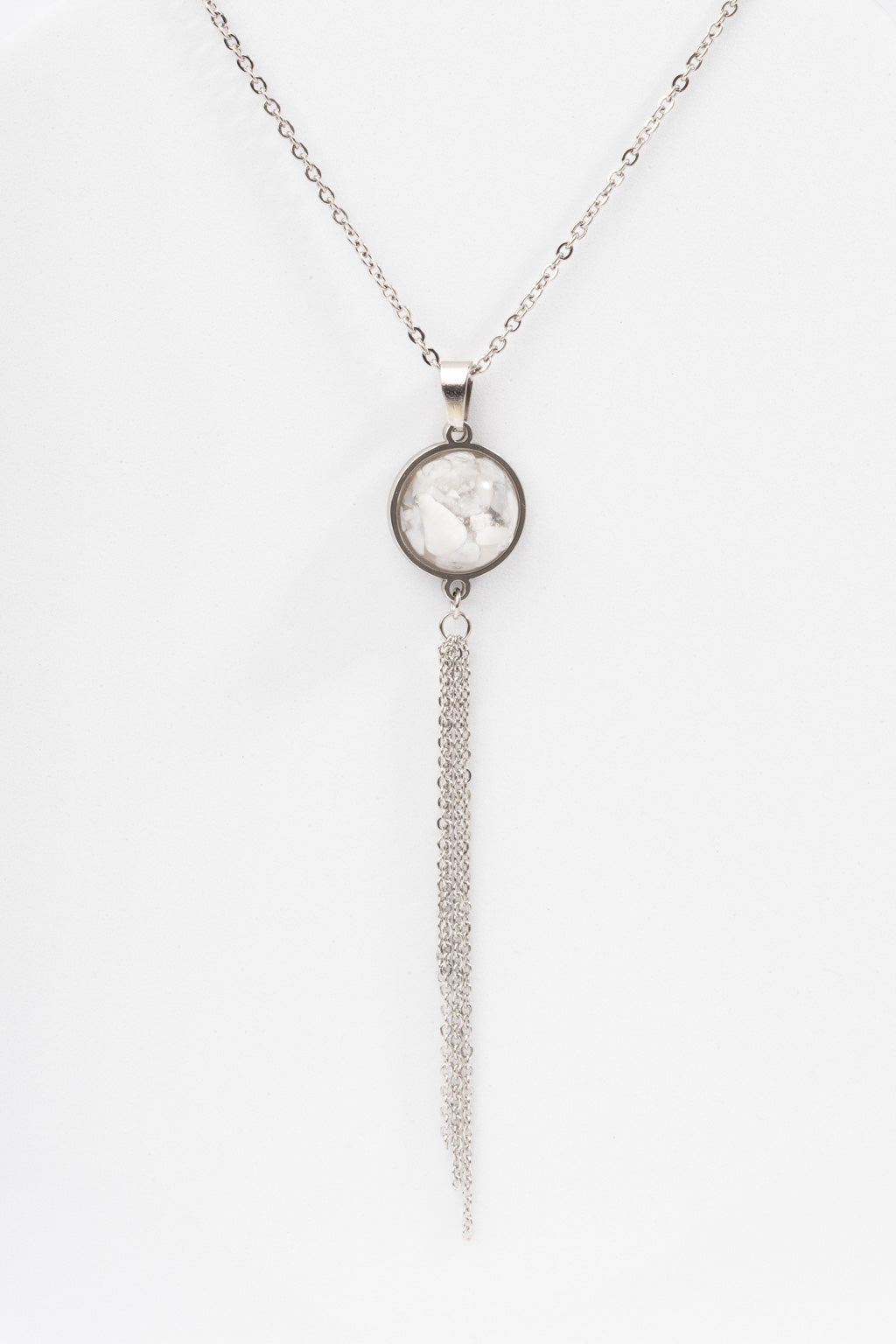 Collar largo Petra plateado